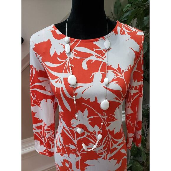 Covington Womens Multicolor Polyester Round Neck Long Sleeve Knee Length Dress M - Picture 2 of 12